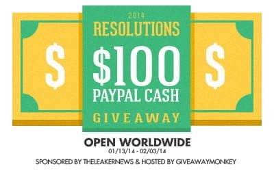 2014 New Year Resolutions $100 Paypal International Blog Giveaway