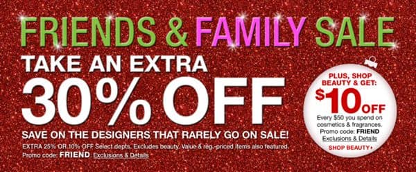 friends & family sale